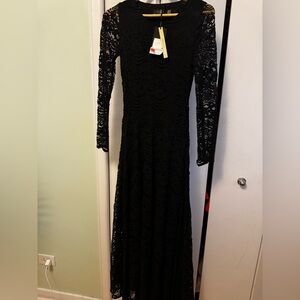 Elegant Black Lace Dress